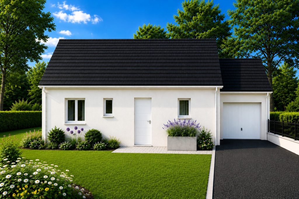 2 chambres – 65 m² + 15 m² garage